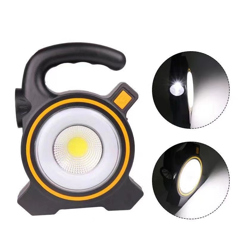 Solar COB work light USB charging outdoor portable light flashlight mobile phone emergency charging inspection light horse lamp