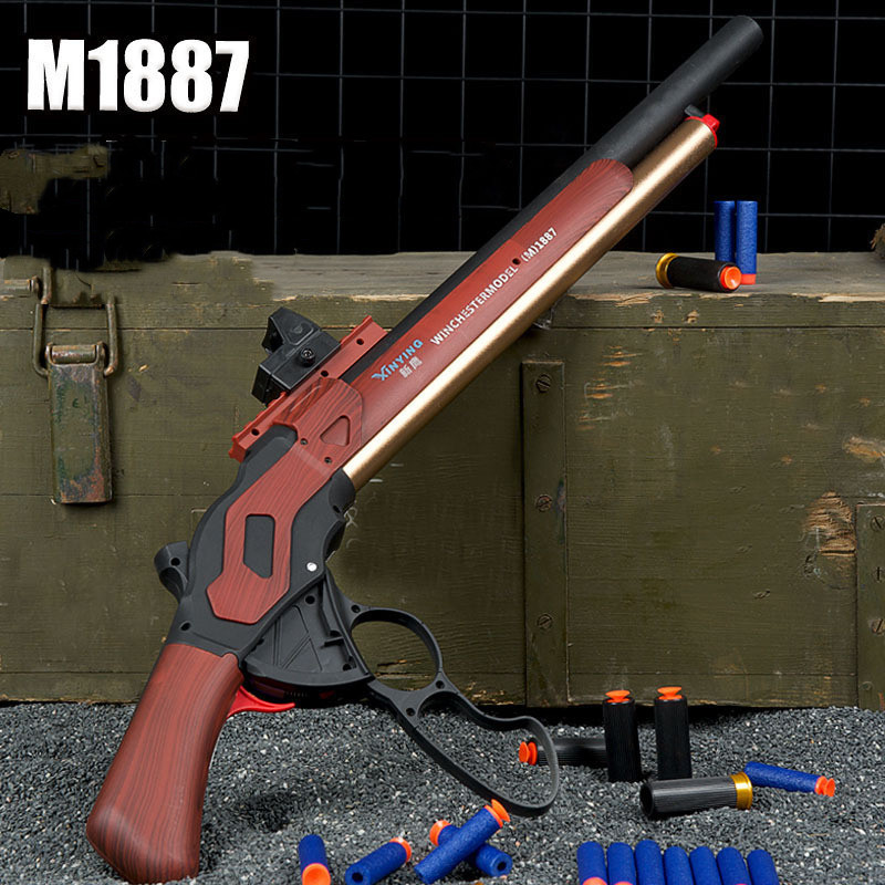 Toy metal plastic electric toy guns for kids boys adults shell ejecting gel blaster ring  m1887 p90 fireworks bb gun