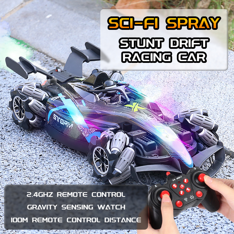 Hot Sell Drift Rc Big Race Car Dual Control 360 Rotating Spray Rc Car Cool Competition Gaming Rc Drift Car Fast And Furious