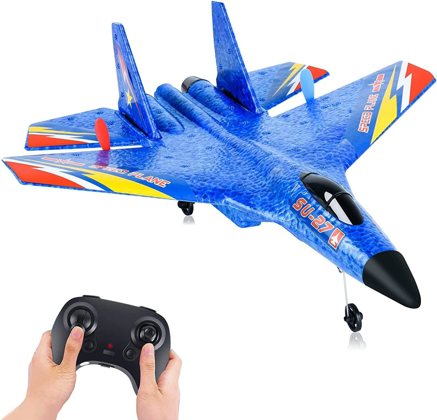 Su-27 Aircraft Model Radio Remote Control Flying Toys Hand Throw Gyro Stabilize Anti-Fall Foam Glider Fighter Jet Rc Plane