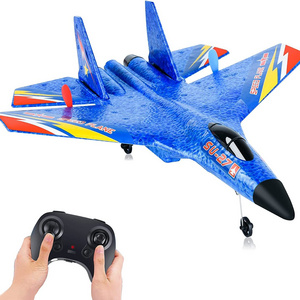 Su-27 Aircraft Model Radio Remote Control Flying Toys Hand Throw Gyro Stabilize Anti-Fall Foam Glider Fighter Jet Rc Plane