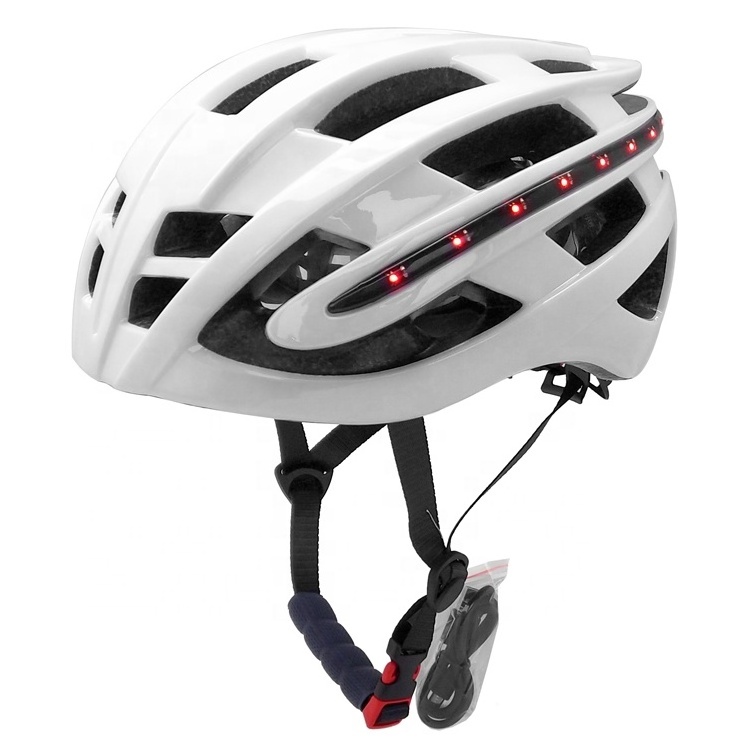 Amazon hot selling helmets CE approval well ventilated led bike helmet with rear led light