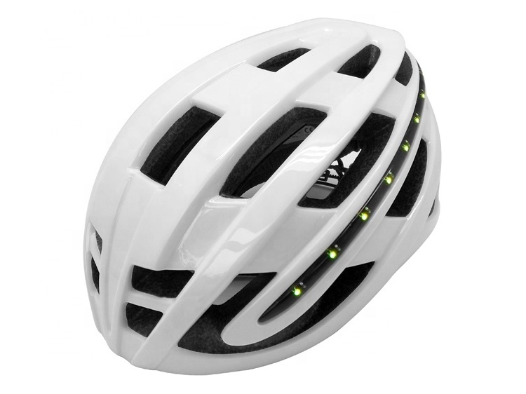 Amazon hot selling helmets CE approval well ventilated led bike helmet with rear led light