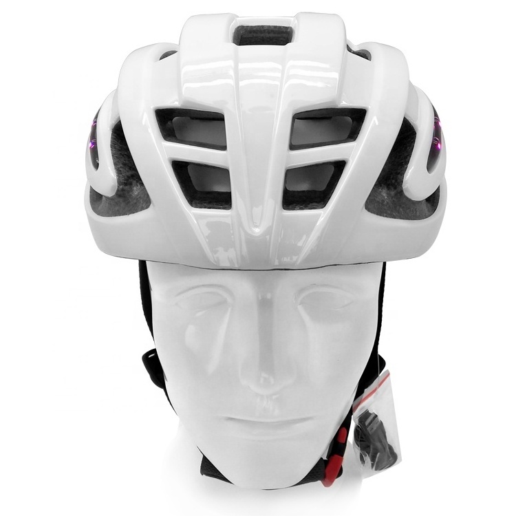 Amazon hot selling helmets CE approval well ventilated led bike helmet with rear led light