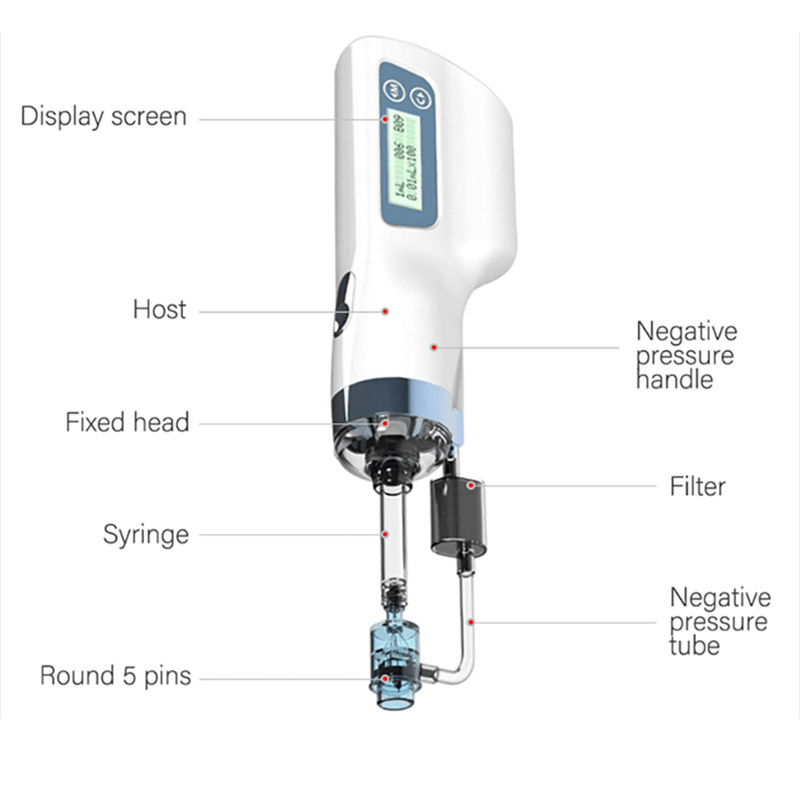 Portable non invasive meso injection prp mesotherapy facial beauty vital injector meso gun for body