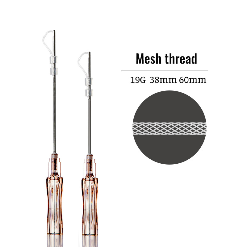 Medical korea manufactory lifting thread pcl Mesh thread 19G 60mm absorbable suture collagen needle thread hilos tensores