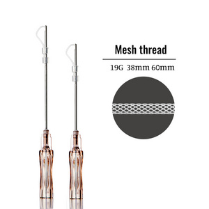 Medical korea manufactory lifting thread pcl Mesh thread 19G 60mm absorbable suture collagen needle thread hilos tensores