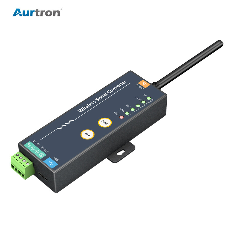 Aurtron CC10LD RS485 to LORA Wireless Serial Data Converter Transmission Transceiver DC5V 433MHz Converter Adapter for Computer