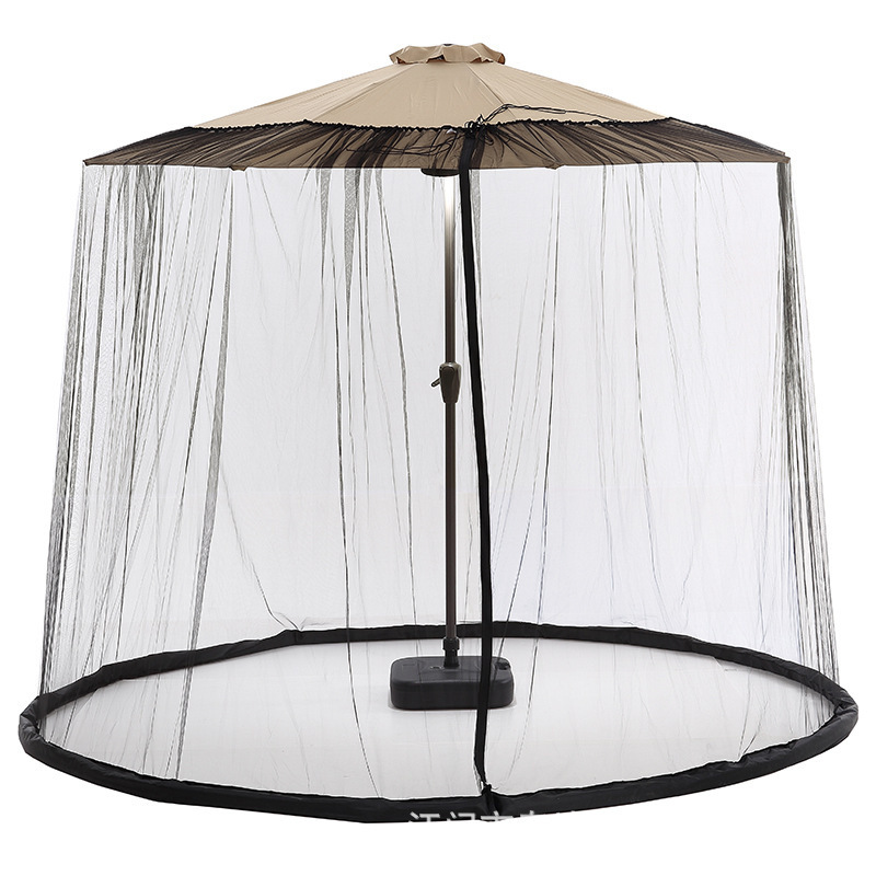 Adjustable Large Garden Umbrella Hanging Tent Polyester Mesh Mosquito Net for Patio Umbrella Outdoor