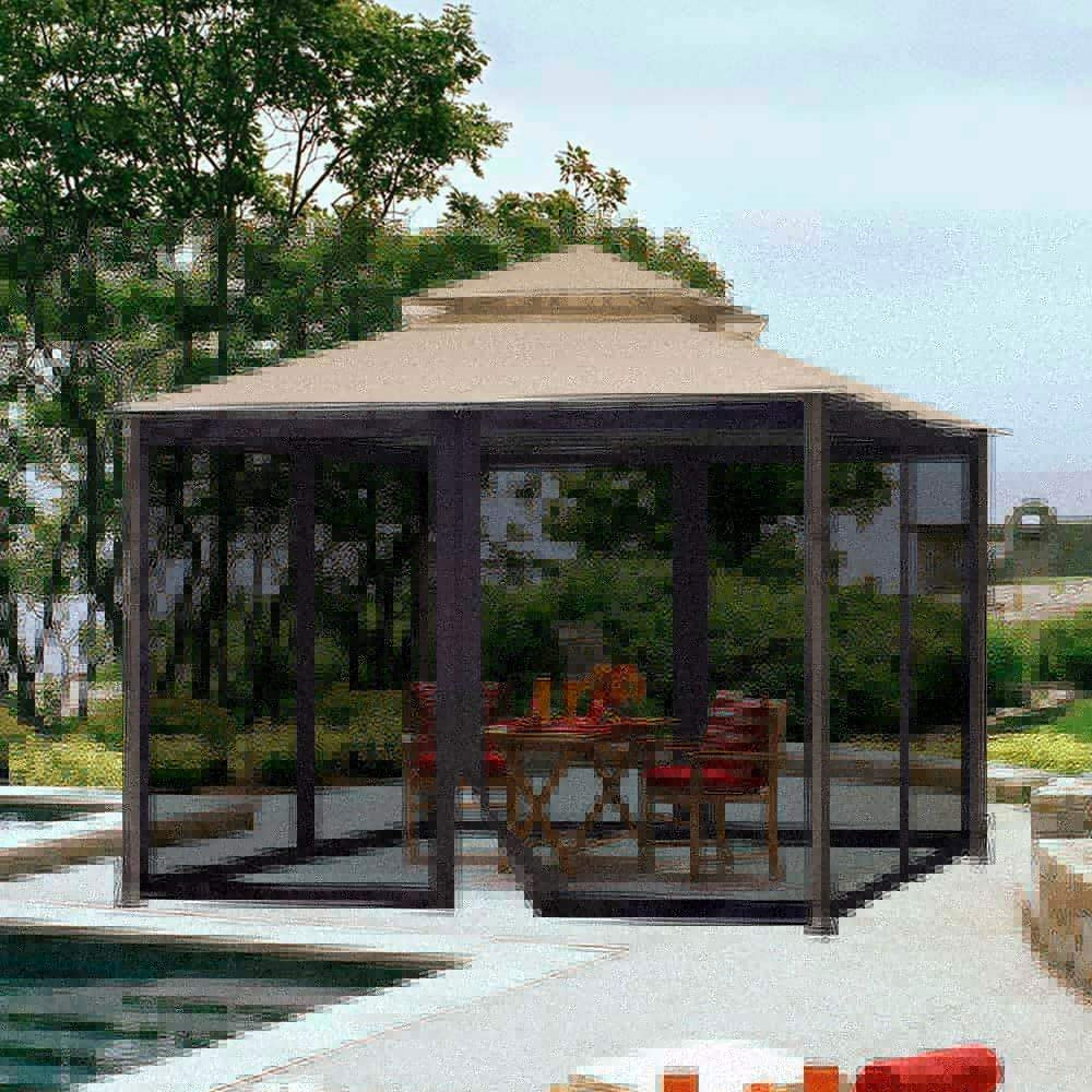 Universal Mesh Net Screen Gazebo Replacement Mosquito Netting Walls Outdoor Patio Canopy