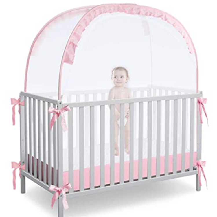 Mini Mosquito Net For Bed Safety Canopy Durable Strong Net U-Shaped Door Baby Crib Tent Net