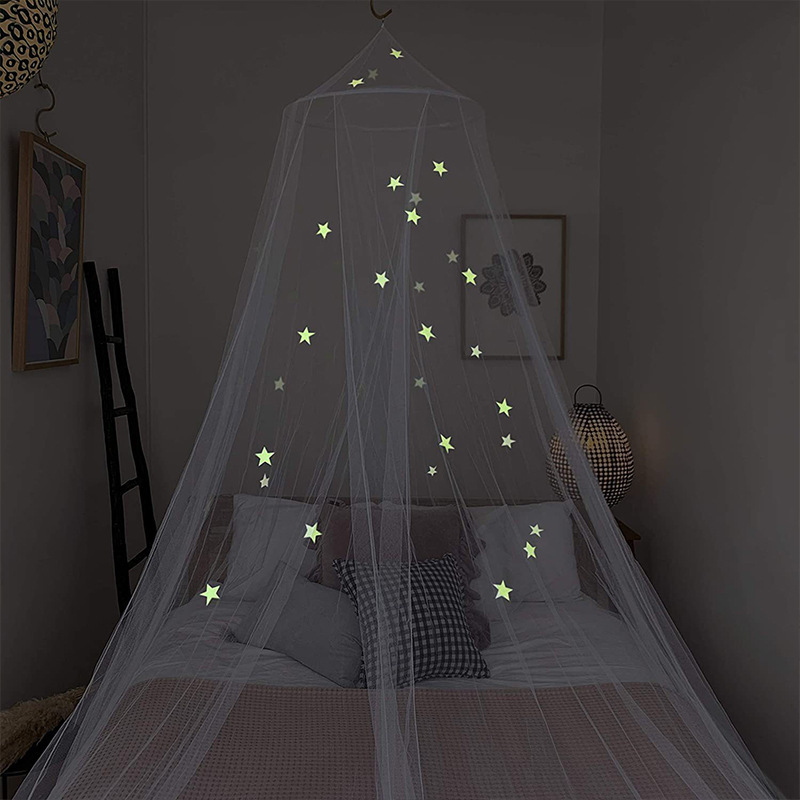 Hanging Curtain Netting Princess Christmas Tree Glow in Dark Bed Canopy Mosquito Net