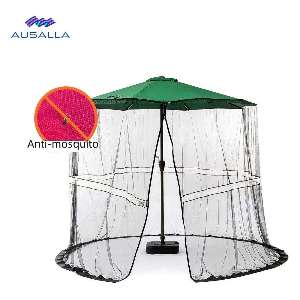 Large Patio Umbrella Outdoor Table Bug Screen Mesh  Hanging Mosquito Net Canopy Curtains Tent