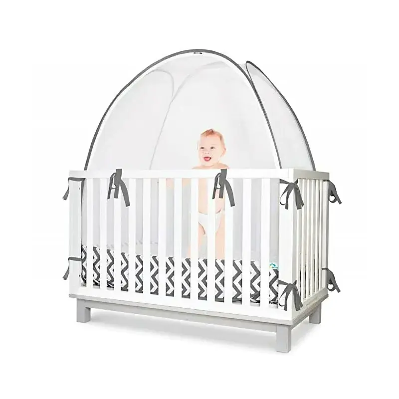 Baby Crib Safety Mesh Cover Portable Pop Up Crib Tent Mosquito Net Canopy For Baby Bed