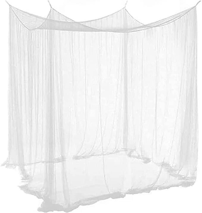 Elegant Curtain Net for Full/Queen/King Size Bed 4 Corner Post Bed Canopy Square Mosquito Net