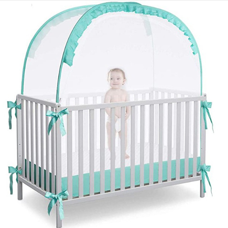 Mini Mosquito Net For Bed Safety Canopy Durable Strong Net U-Shaped Door Baby Crib Tent Net