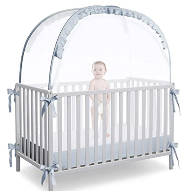 Mini Mosquito Net For Bed Safety Canopy Durable Strong Net U-Shaped Door Baby Crib Tent Net