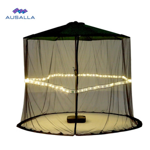 Large Patio Umbrella Outdoor Table Bug Screen Mesh  Hanging Mosquito Net Canopy Curtains Tent