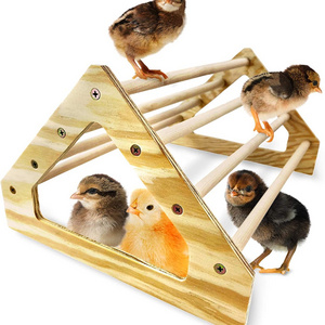 Backyard Barnyard Chick Perch Strong Wooden Jungle Gym Roosting Bar Chicken Toys for Coop and Brooder for Baby Chicks