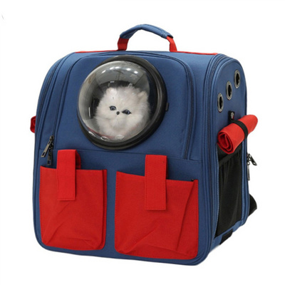 Pet Backpack Carrier for Cats Portable Pets Backpack Dog Travel Bag Space Capsule Breathable Pet Carrier Products Dual Pocket