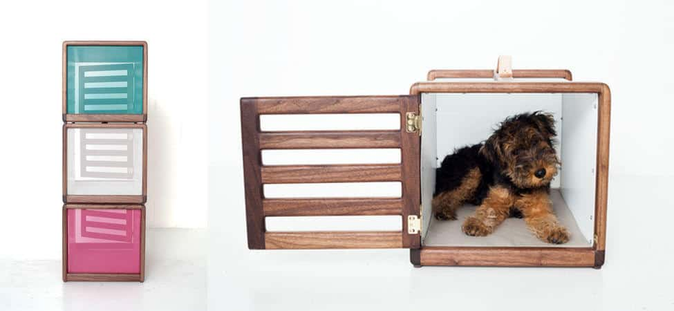 Modern dog crate a dual use lightweight dog den and dog carrier