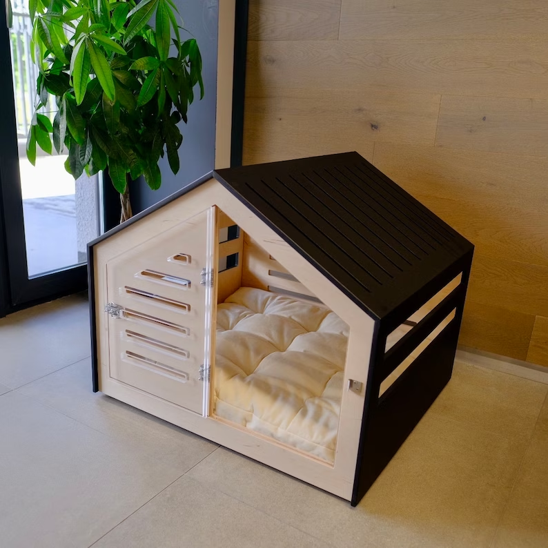 Modern design dog crate with acrylic door Venlo custom dog crate