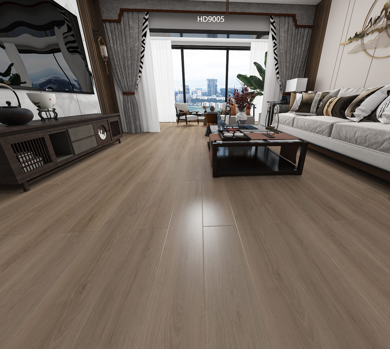 Hand scraped laminate flooring picture