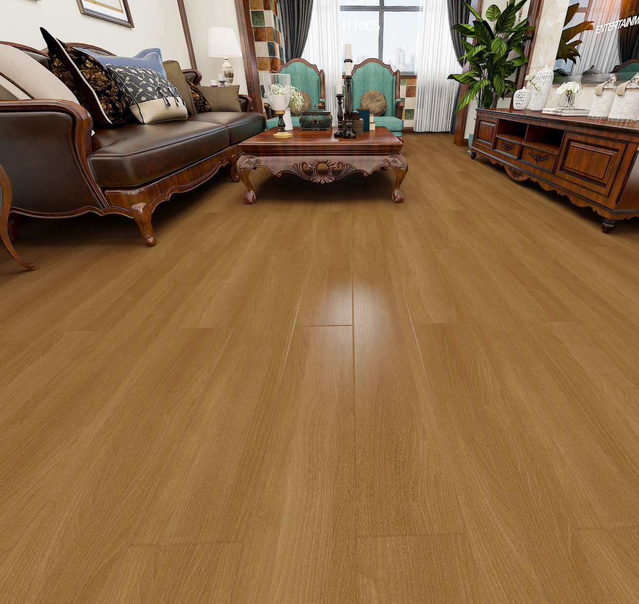 Hand scraped laminate flooring picture