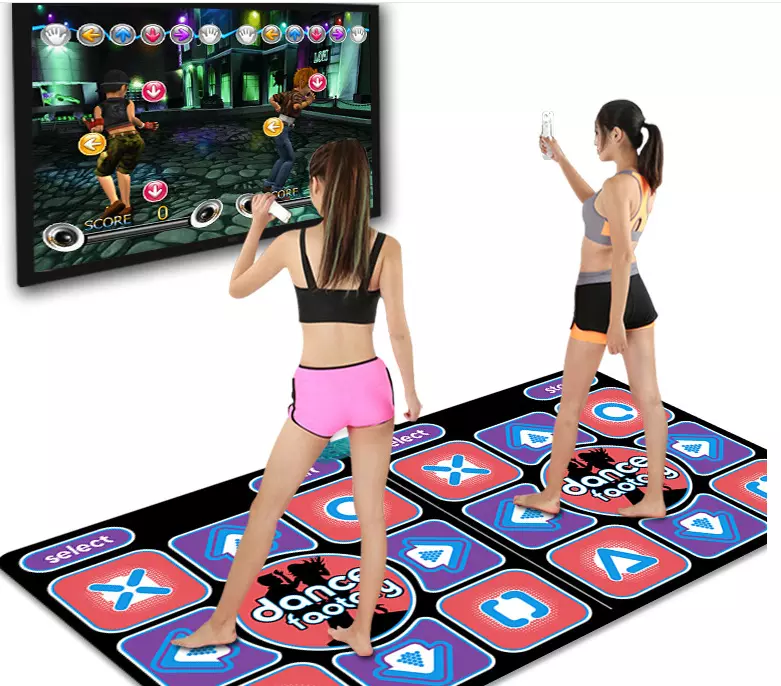 Electronic  Dance Mat Pad Kids Oem Box Body Slimming Relax Massage USB Light Up Double Dance Floor Mat