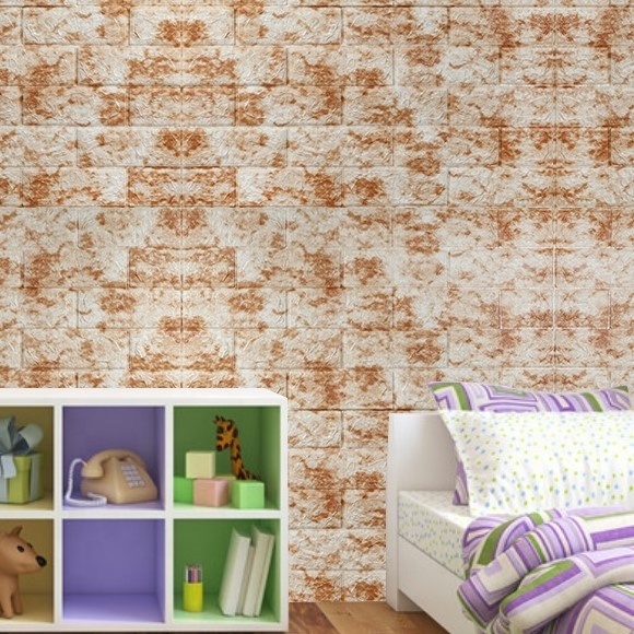 Custom Modern Brick Wall Stickers Pe Foam Self-Adhesive Wallpaper Peel And Stick 3D Art Wall Panels For Tv Walls