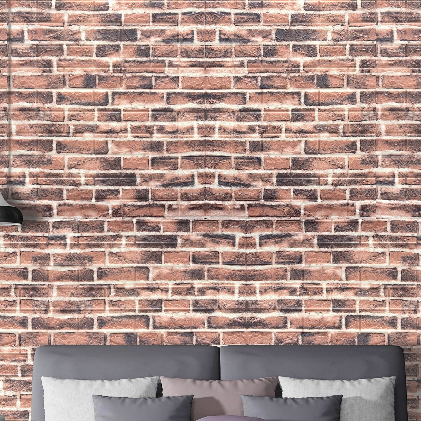 Custom Modern Brick Wall Stickers Pe Foam Self-Adhesive Wallpaper Peel And Stick 3D Art Wall Panels For Tv Walls