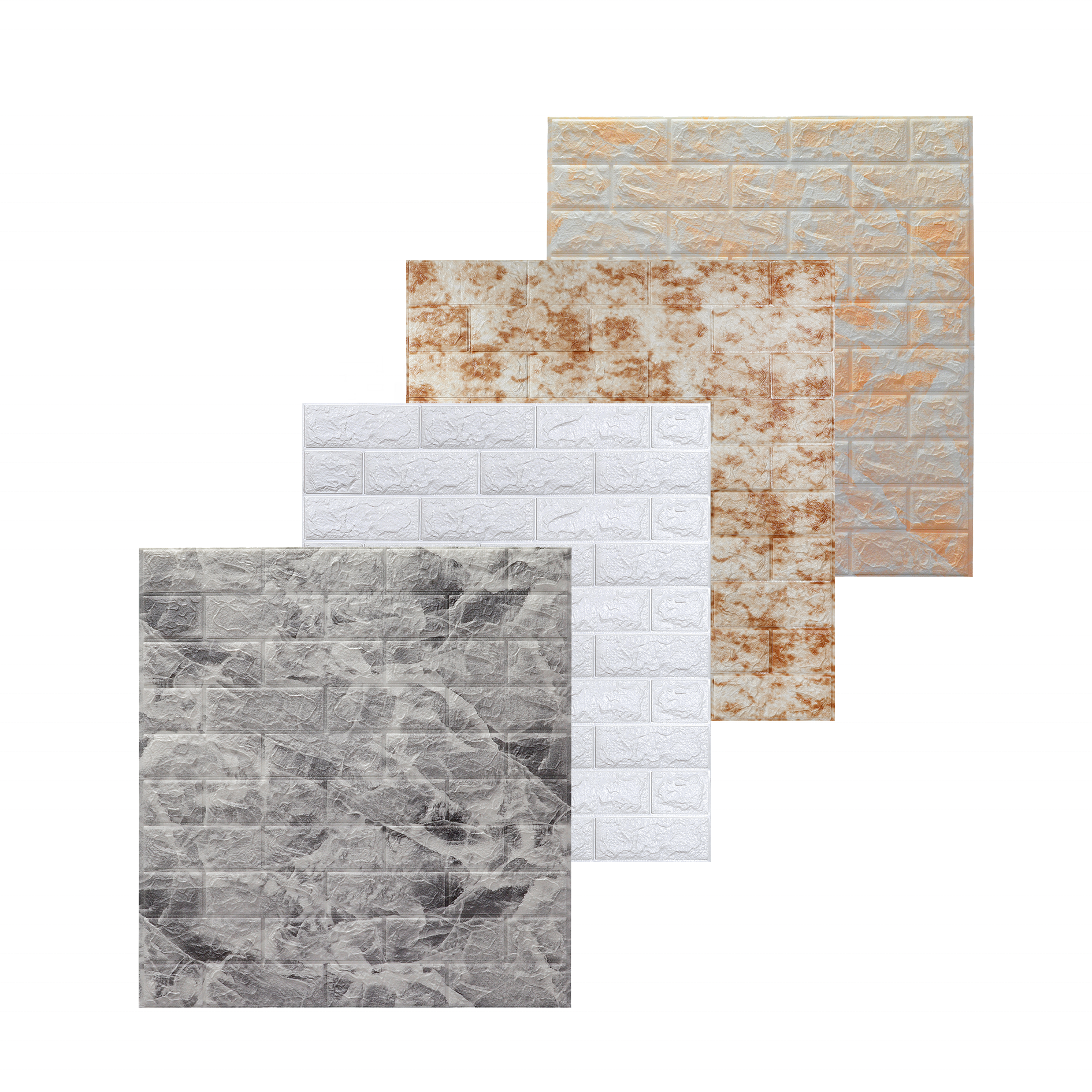 Custom Modern Brick Wall Stickers Pe Foam Self-Adhesive Wallpaper Peel And Stick 3D Art Wall Panels For Tv Walls