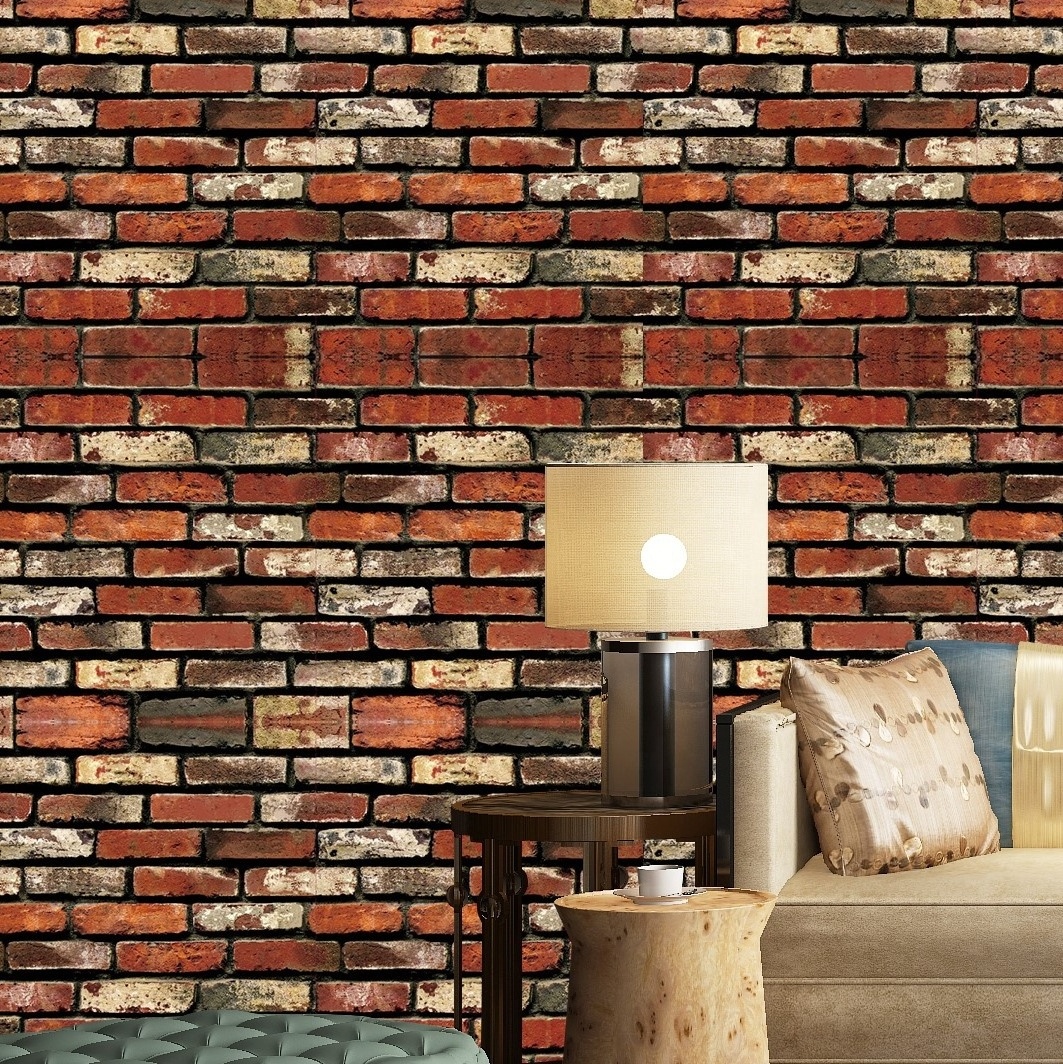 Hottest Self Adhesive Brick Cabinet Wallpaper Sticker Roll 3D Sticker Wallpaper Stickers Para Pared