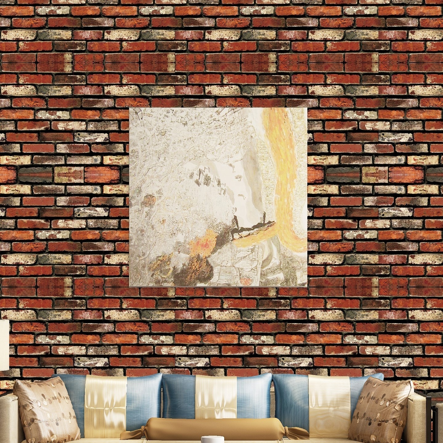 Hottest Self Adhesive Brick Cabinet Wallpaper Sticker Roll 3D Sticker Wallpaper Stickers Para Pared