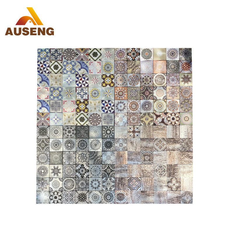 Popular High Quality Ceiling Self Adhesive Tiles Wall Sticker Metallic Mosaic Pvc Wall Stickers Tiles