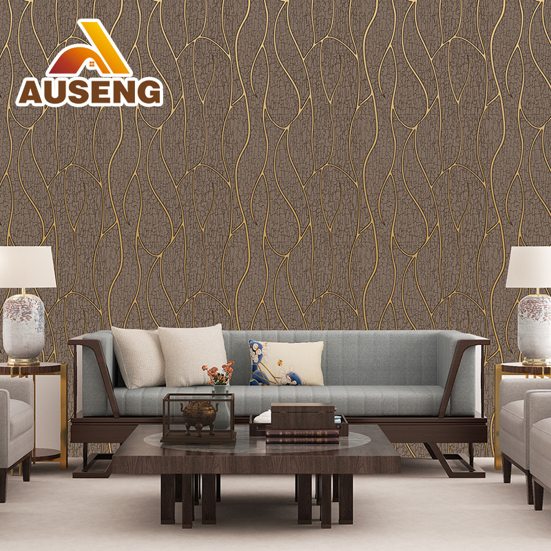 Modern Luxury Designs Home Decor 3d Sticker Wallpaper Roll Damask Non Woven Wallpapers/Wall Coating