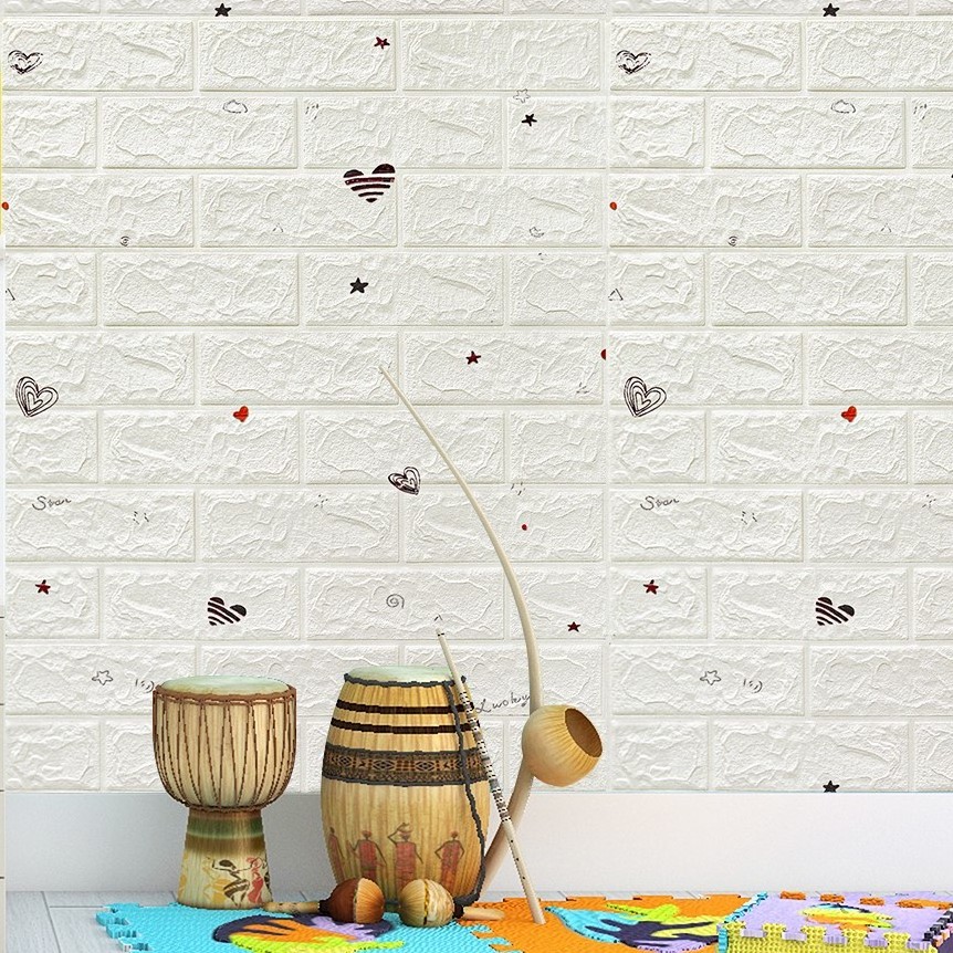 Baby Likes Cartoon Wall Paper Kids Decor Bedroom 3D Stereo Pe Foam Brick Wallpaper Philippines