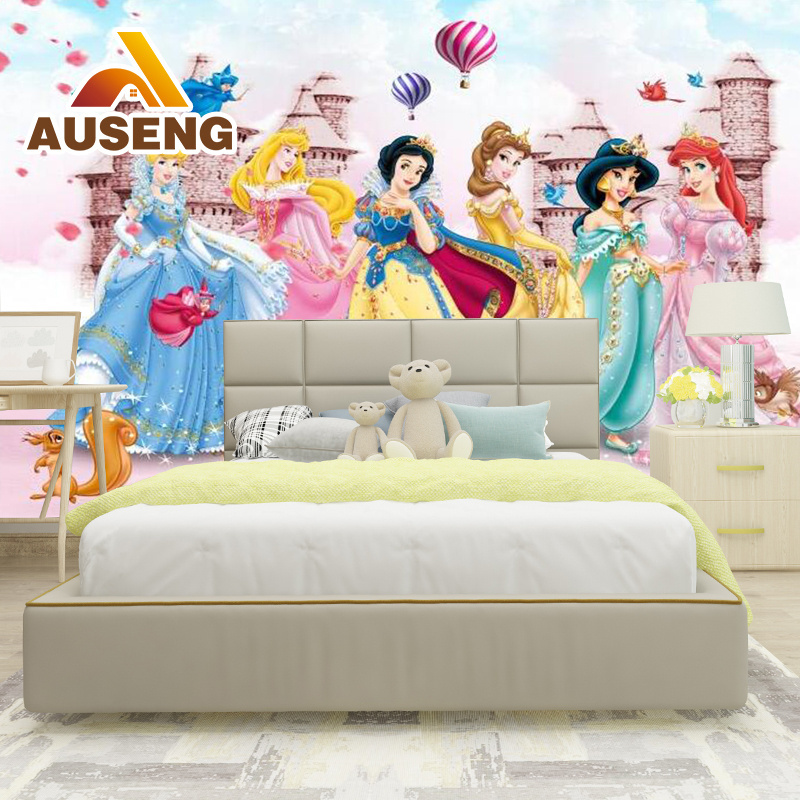 Hot sale mural kids 3d picture fried chicken wallpaper celling cartoon character wallpaper for boys