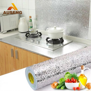 Aluminum Stickers For Kitchen 3D Wall Sticker Adhesive Cabinet Pvc Kitchen Oil Proof Sticker