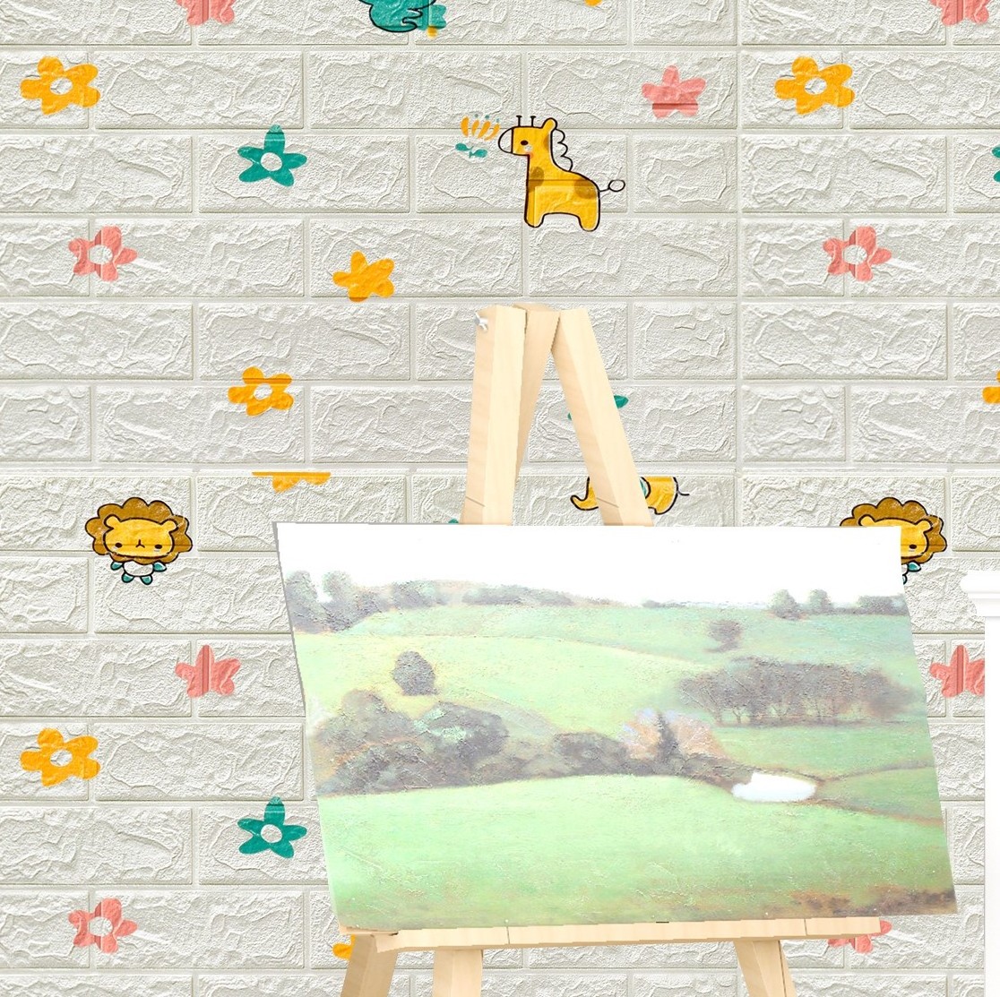 Baby Likes Cartoon Wall Paper Kids Decor Bedroom 3D Stereo Pe Foam Brick Wallpaper Philippines