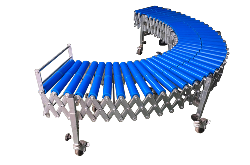 Mobile Flexible Gravity Automated Plastic Adjustable Telescopic / Expandable Roller Conveyor Machinery Systems