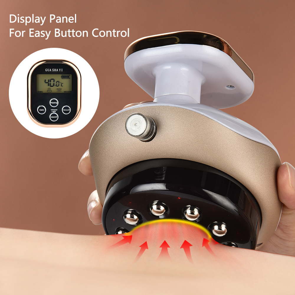 Rechargeable Guasha Scraping Meridian Fat Burning Body Slimming Device Negative Pressure Electric Cupping Massager