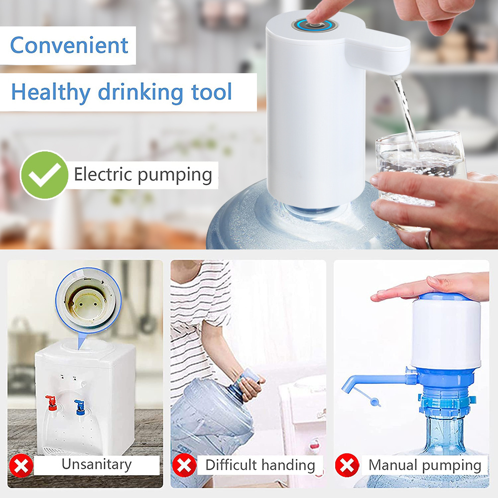 USB Charging Wireless Water Absorber Auto Switch Drinking Dispenser Automatic Electric Bottled Water Pump