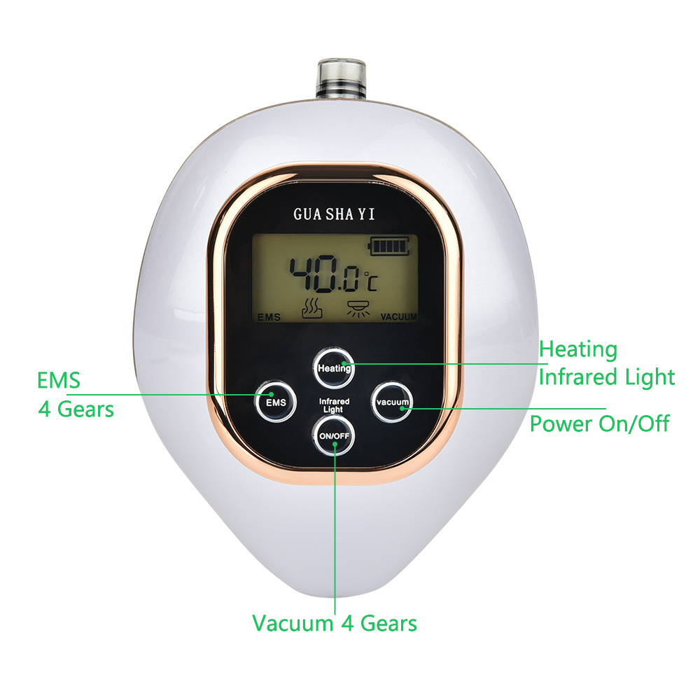 Rechargeable Guasha Scraping Meridian Fat Burning Body Slimming Device Negative Pressure Electric Cupping Massager