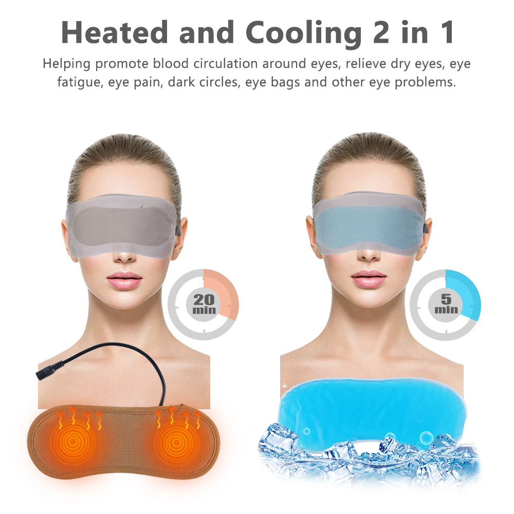 Electric Hot Cold Compress Eye Patch USB Heated Steam Sleeping Eye Mask