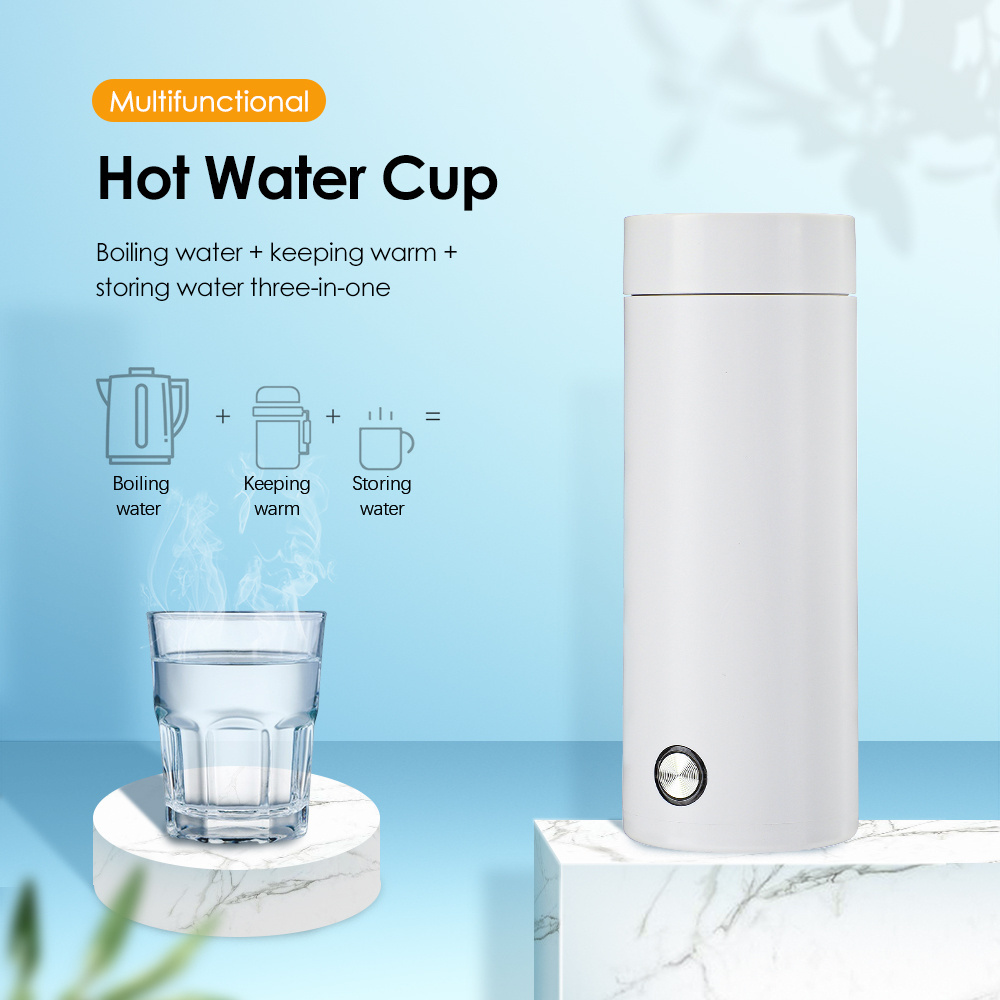 Travel Smart Heating Water Boiler Thermal Cup Portable Coffee Tea Stainless Steel Electric Kettles