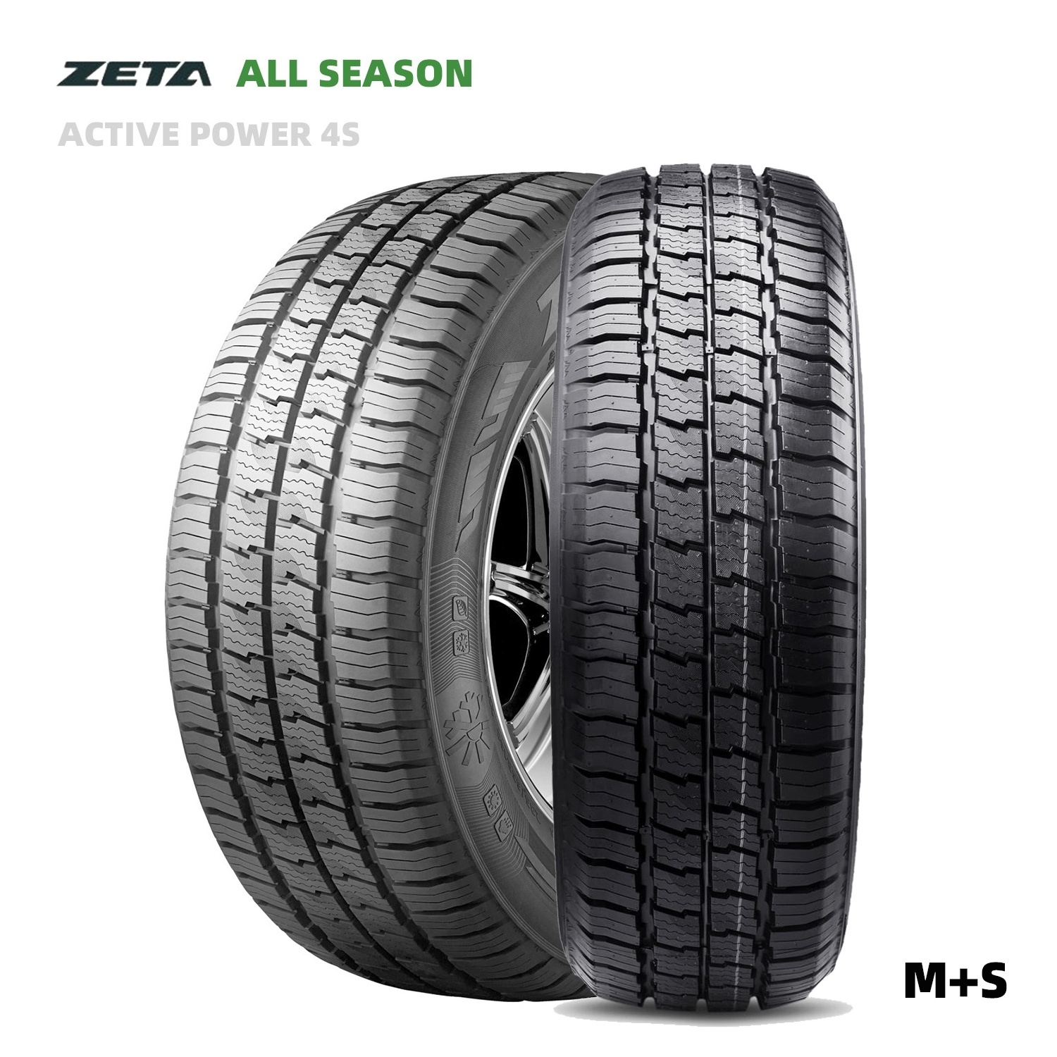 All Weather airless tires for 225 45R17 185/65R15 195 65R15 205 55R16 ECE Approved 5 years quality warranty ZETA ACTIVE 4S