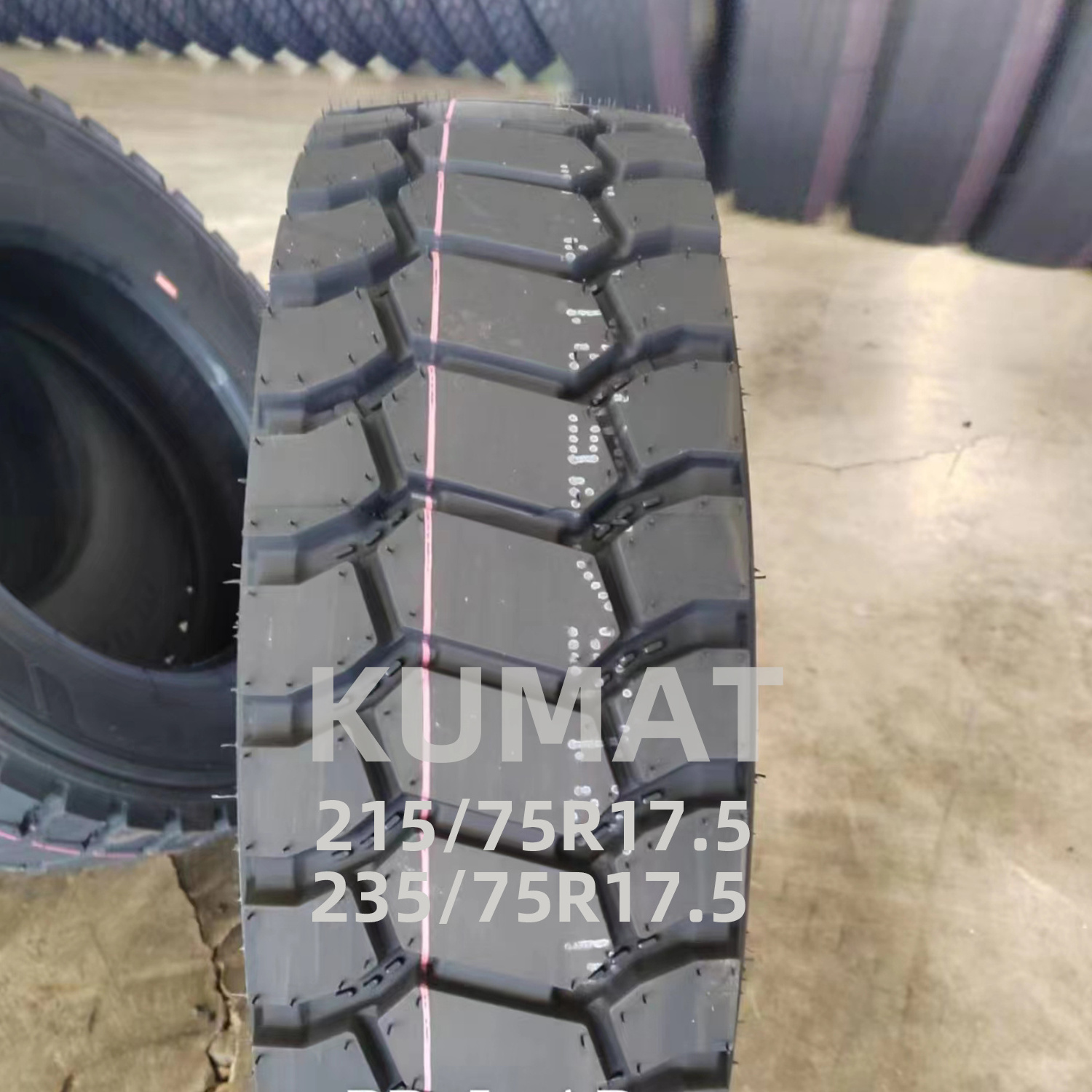 215/75/17.5 235/75r17.5 Tires for trucks DOT ECE under KUMAT brand