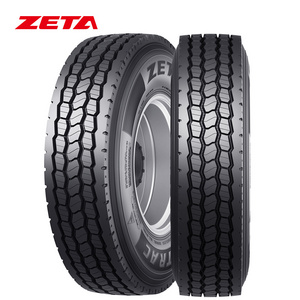 ZETA Brand Truck Bus Tire All Steel Trailer Drive Steer Tyre TBR TBR TBB Thailand Black Natural Rubber Nude Gt Radial Tyre China