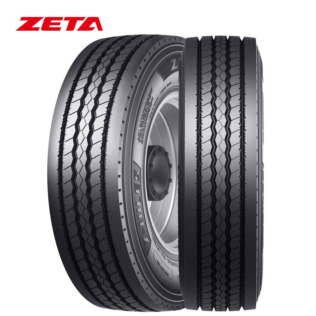 ZETA Brand Truck Bus Tire All Steel Trailer Drive Steer Tyre TBR TBR TBB Thailand Black Natural Rubber Nude Gt Radial Tyre China